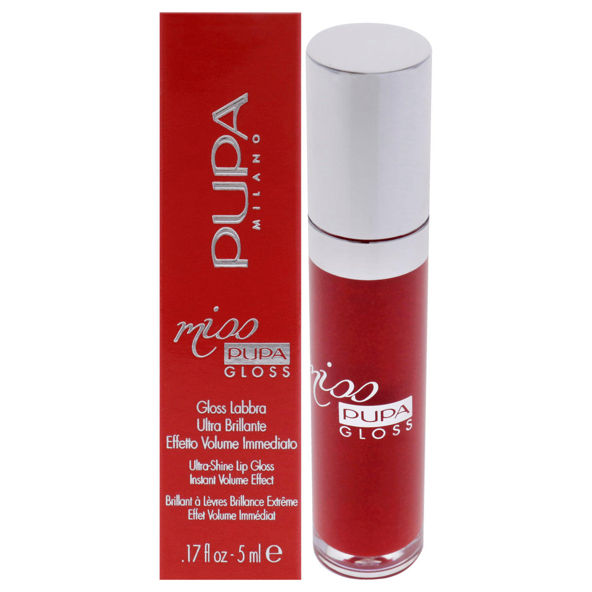 Miss Pupa Gloss UltraShine Lip Gloss  205 Touch of Red by Pupa Milano for Women  017 oz Lip Gloss