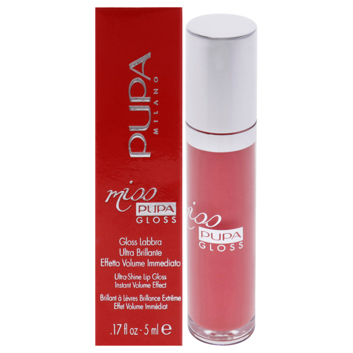 Miss Pupa Gloss UltraShine Lip Gloss  302 Ingenious Pink by Pupa Milano for Women  017 oz Lip Gloss