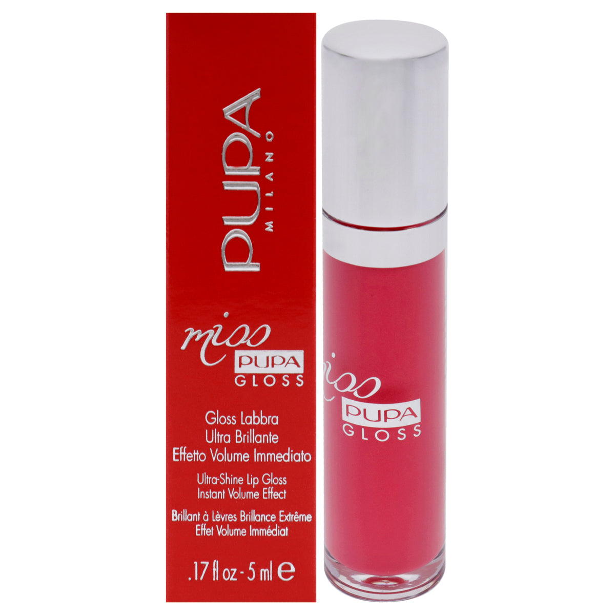 Miss Pupa Gloss UltraShine Lip Gloss  303 Extreme Fuchsia by Pupa Milano for Women  017 oz Lip Gloss