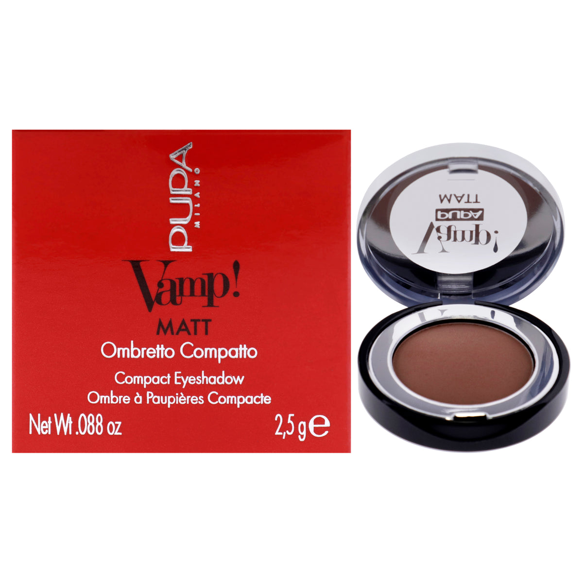 Vamp Matt Compact Eyeshadow  040 Warm Nude by Pupa Milano for Women  0088 oz Eye Shadow