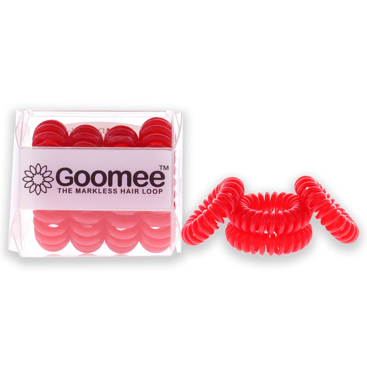 The Markless Hair Loop Set  American Rose by Goomee for Women  4 Pc Hair Tie