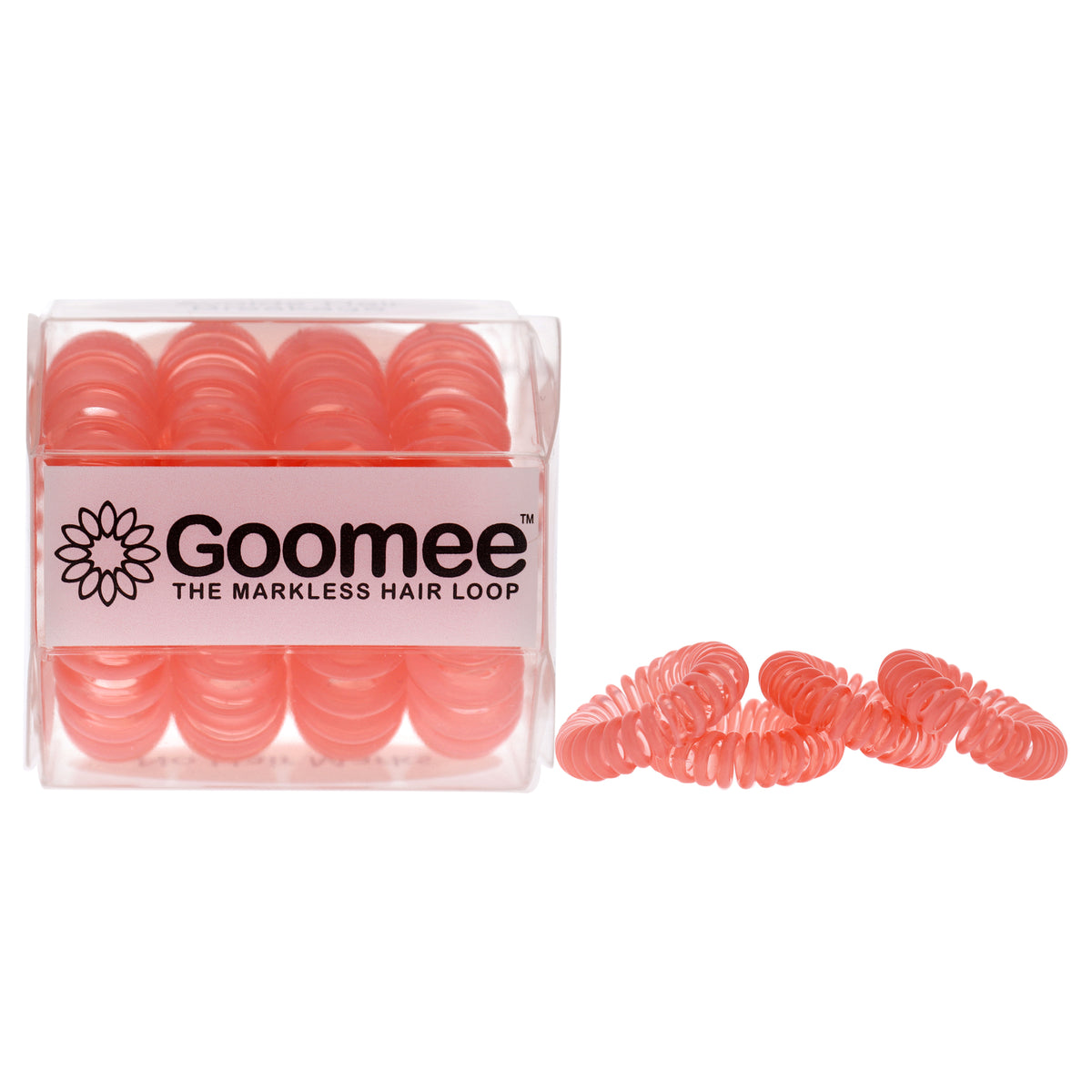 The Markless Hair Loop Set  Huntington Peach by Goomee for Women  4 Pc Hair Tie