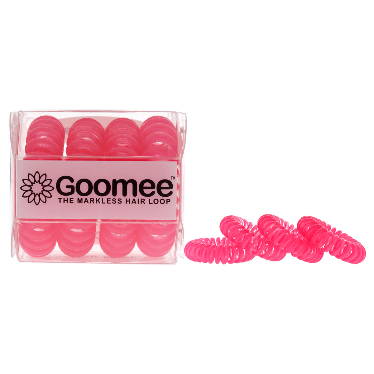 The Markless Hair Loop Set  PCH Pink by Goomee for Women  4 Pc Hair Tie