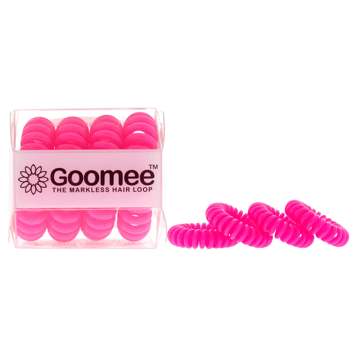 The Markless Hair Loop Set  Panther Pink by Goomee for Women  4 Pc Hair Tie