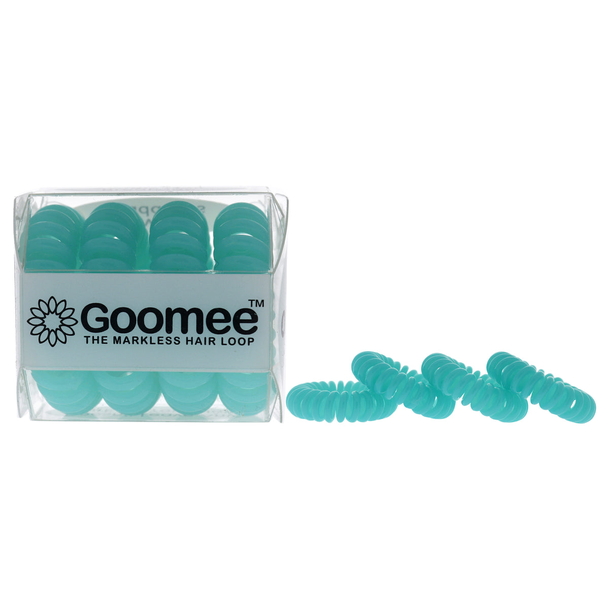 The Markless Hair Loop Set  Sea Green by Goomee for Women  4 Pc Hair Tie