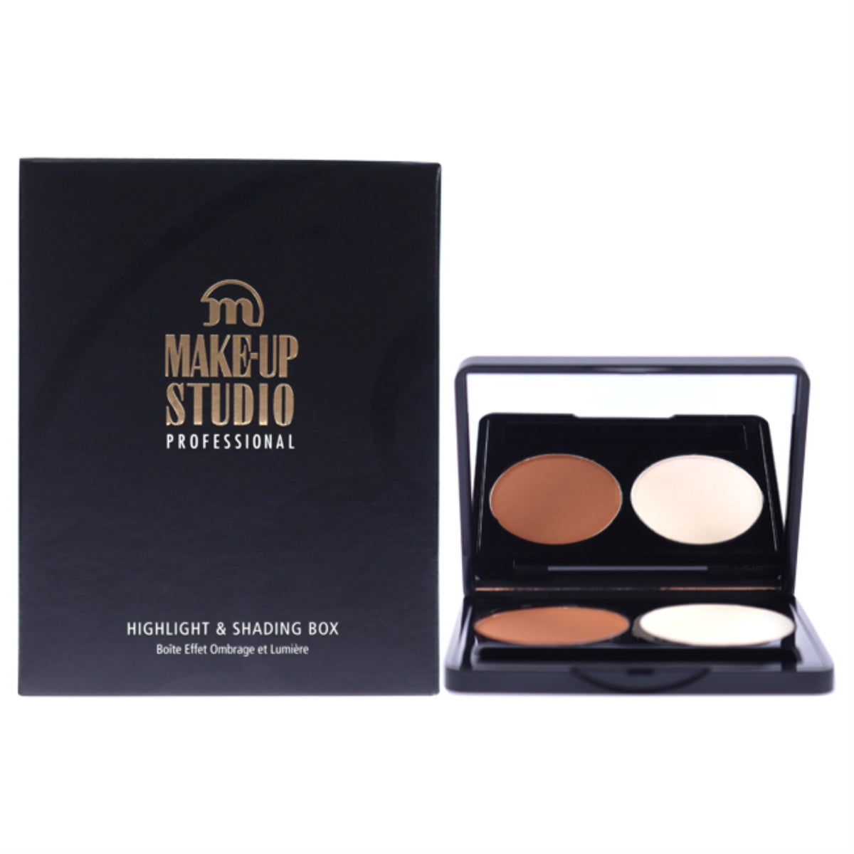 Shading and Highlight Box  Neutral BrownWhite by MakeUp Studio for Women  2 x 011 oz Highlighter