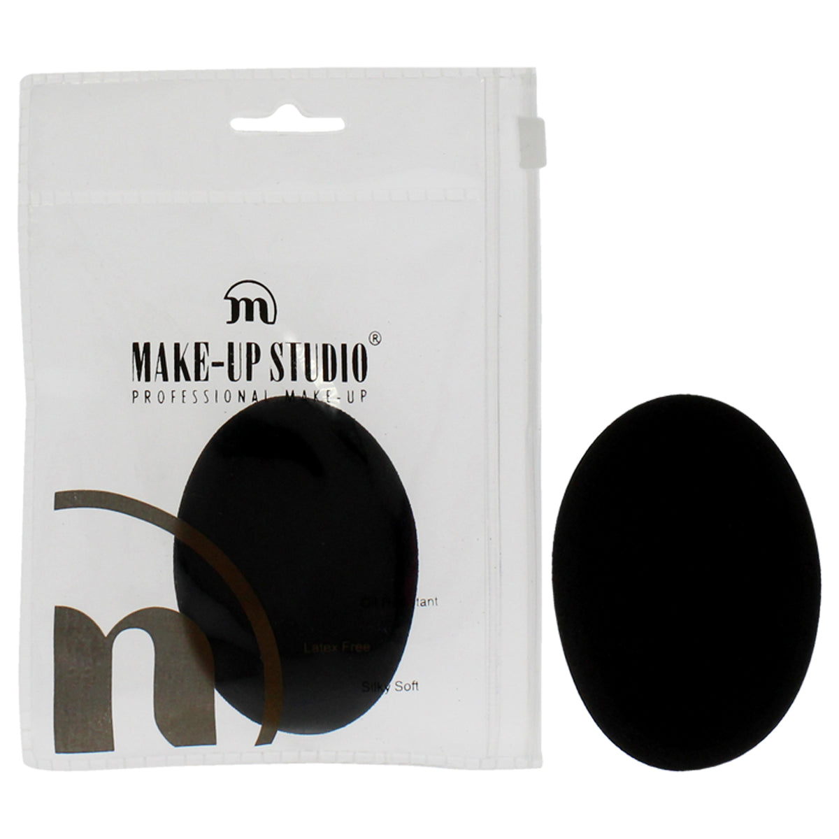 Oval Buffed Sponge Blending  Black by MakeUp Studio for Women  1 Pc Sponge