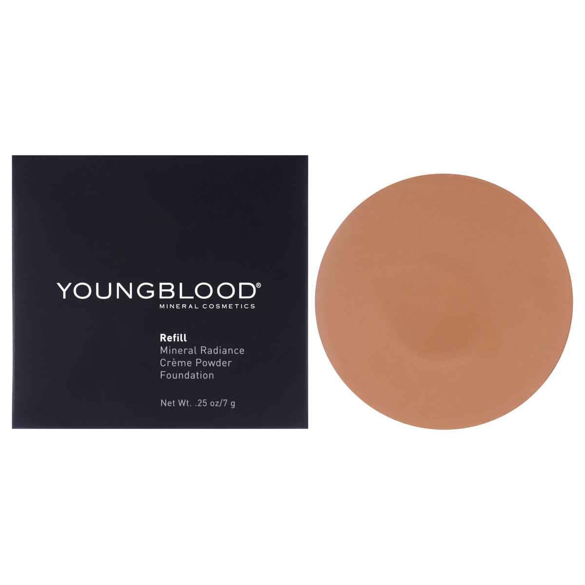 Mineral Radiance Creme Powder Foundation  Toffee by Youngblood for Women  025 oz Foundation Refill