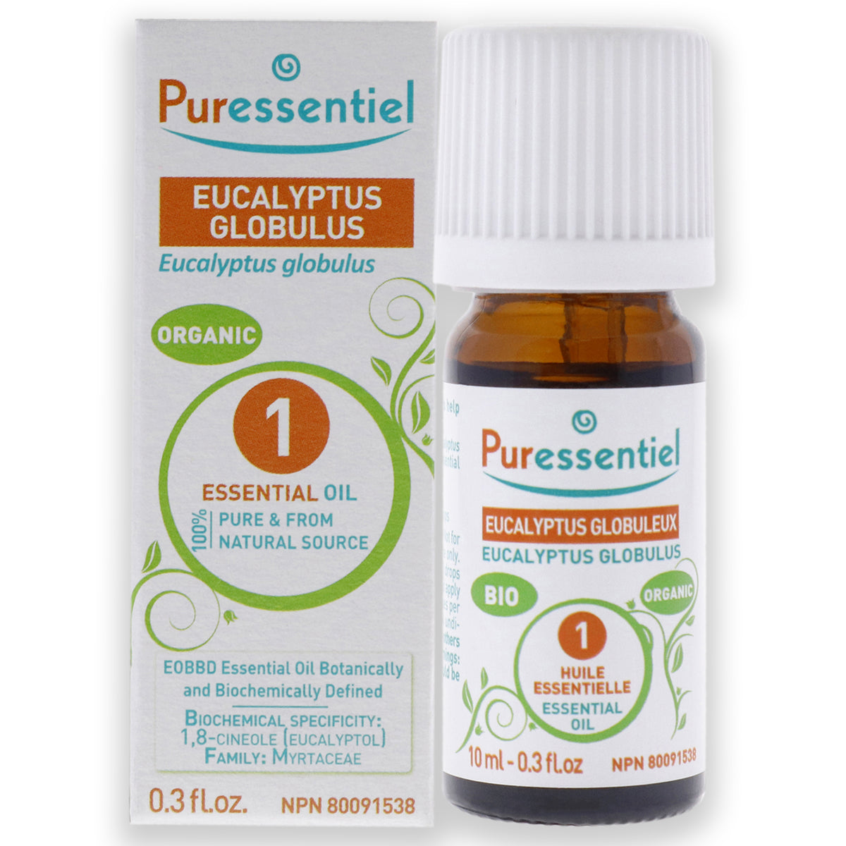 Organic Essential Oil  Eucalyptus Globulus by Puressentiel for Unisex  033 oz Oil