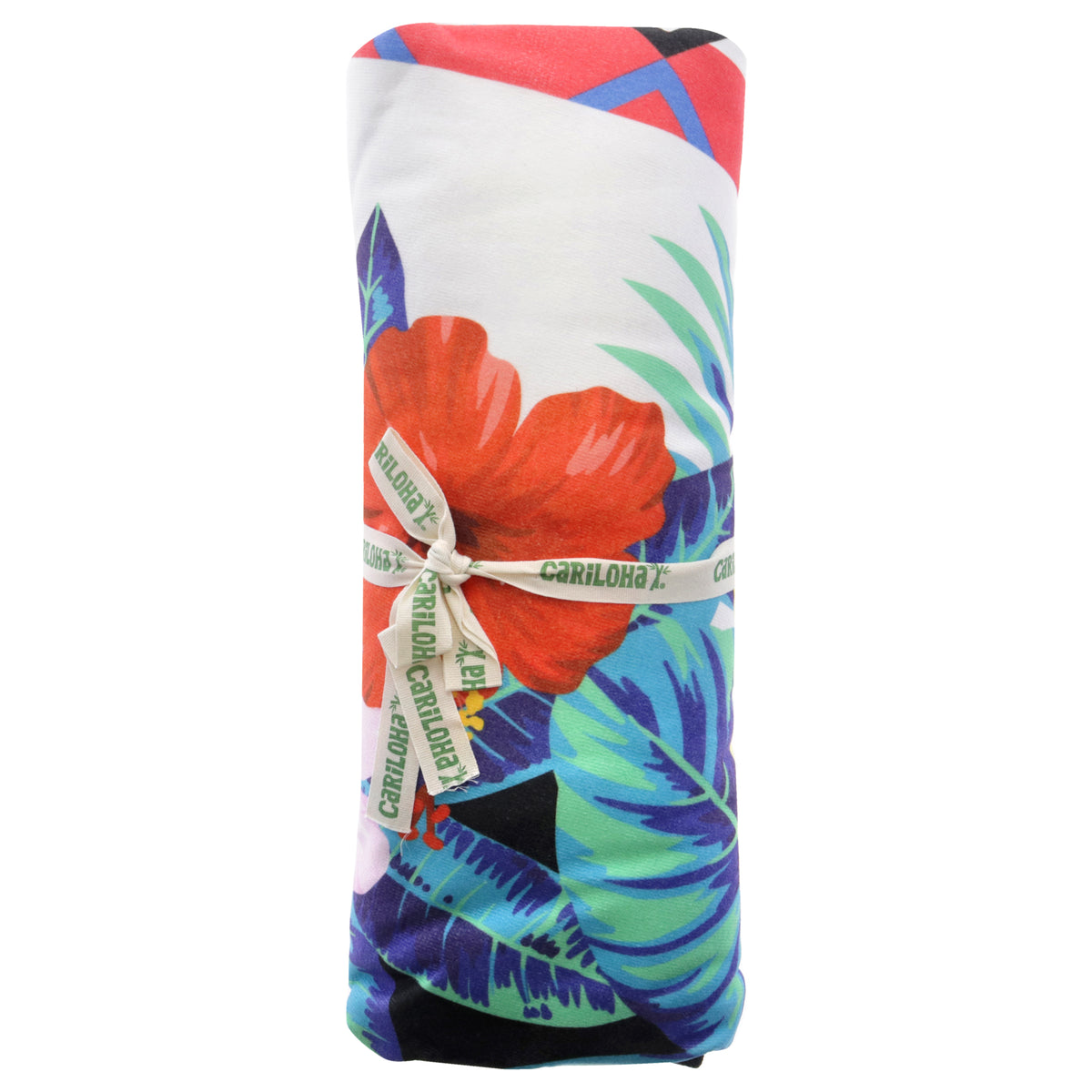 Round Bamboo Beach Towel  Floral Stripe by Cariloha for Unisex  1 Pc Towel