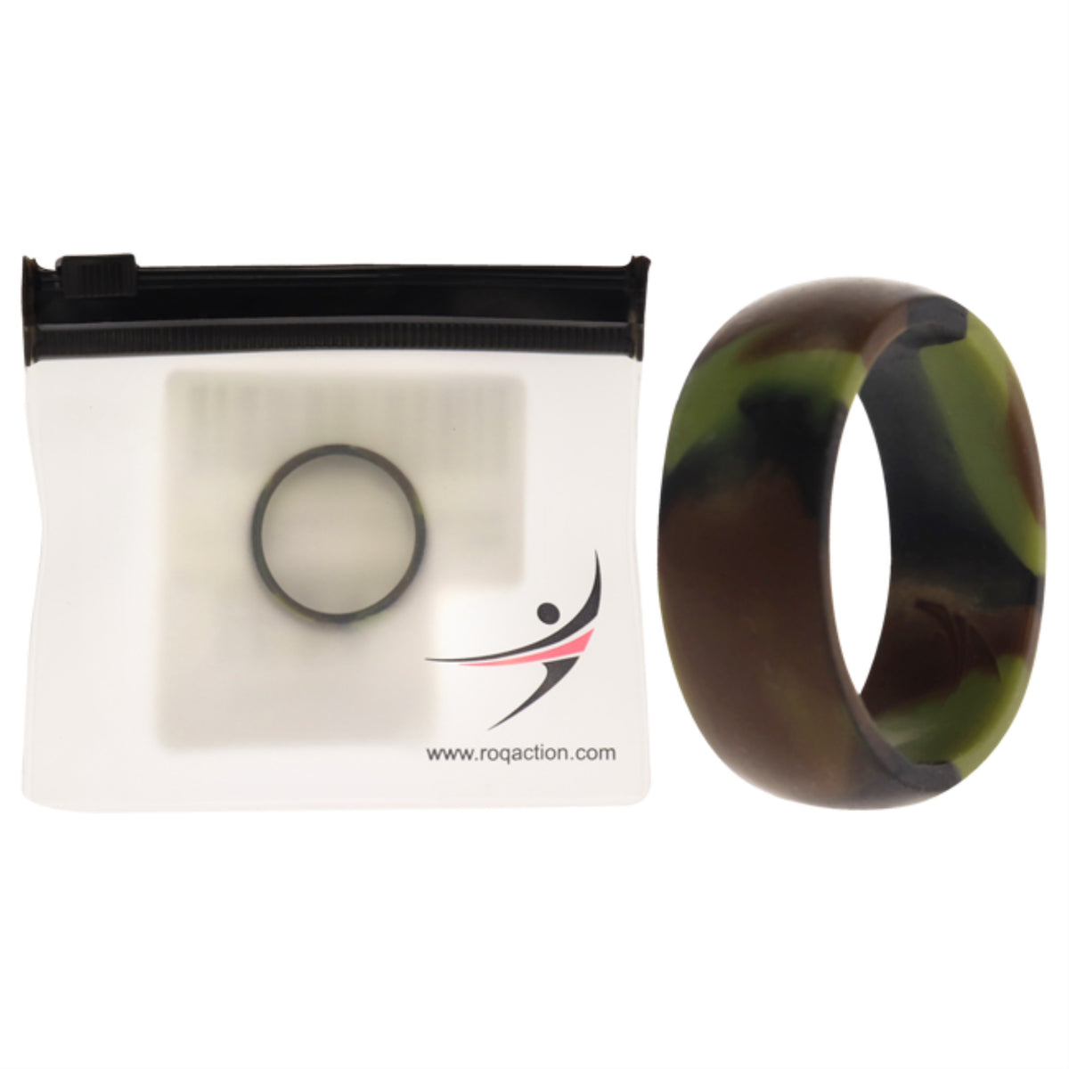 Silicone Wedding Ring  Camo by ROQ for Men  12 mm Ring