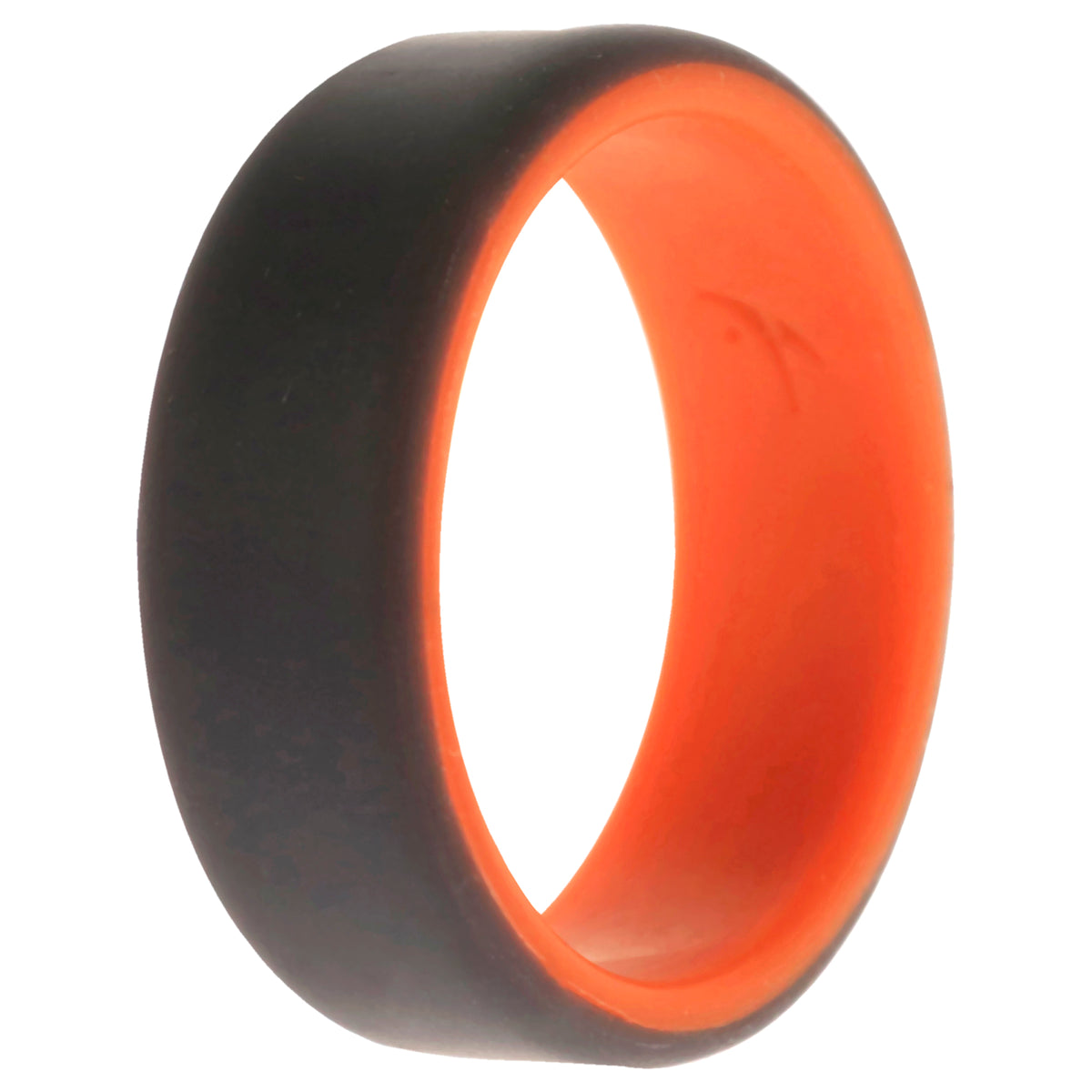 Silicone Wedding 2Layer Beveled 8mm Ring  OrangeGrey by ROQ for Men  10 mm Ring