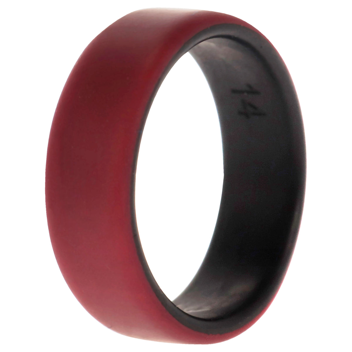 Silicone Wedding 2Layer Beveled 8mm Ring  Bordeaux by ROQ for Men  14 mm Ring