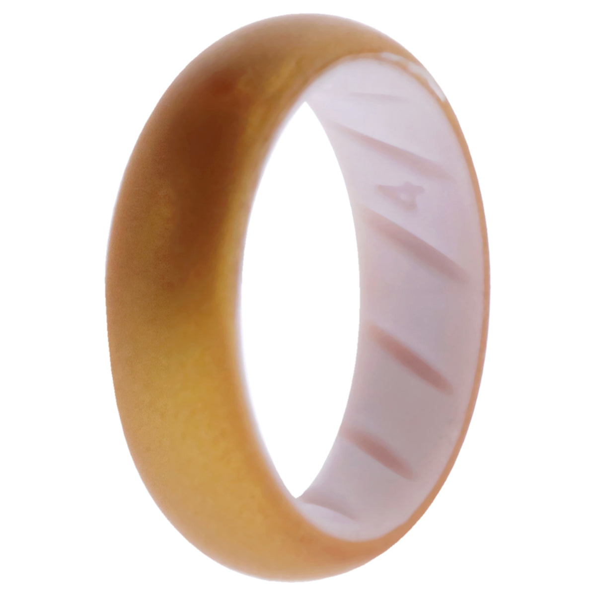 Silicone Wedding BR Solid Ring  WhiteGold by ROQ for Women  4 mm Ring