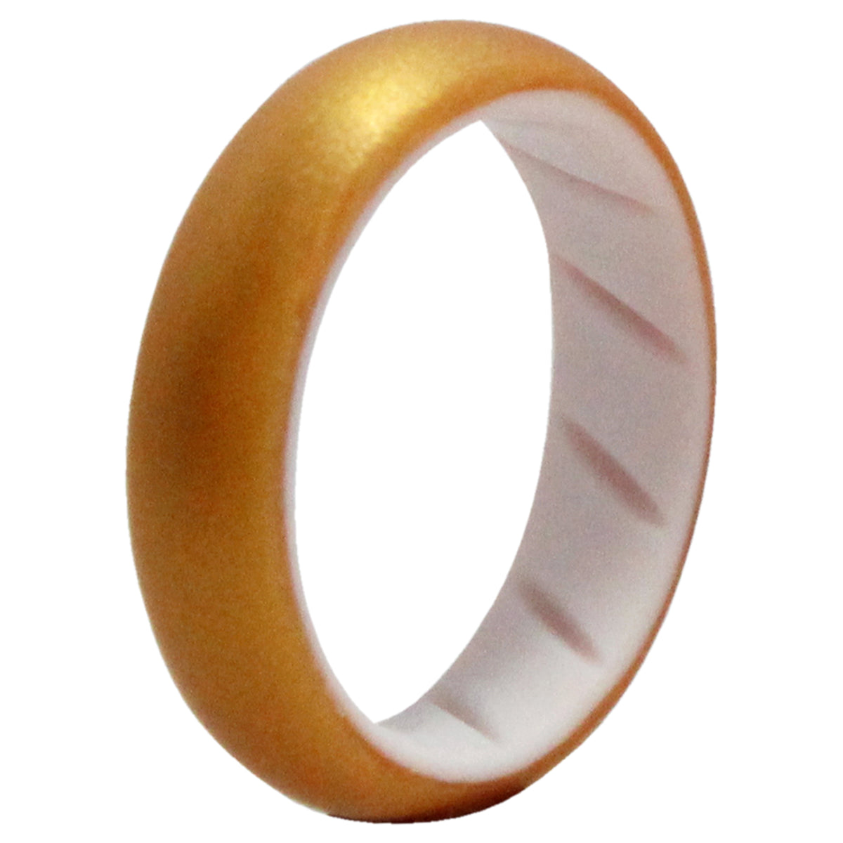 Silicone Wedding BR Solid Ring  WhiteGold by ROQ for Women  7 mm Ring