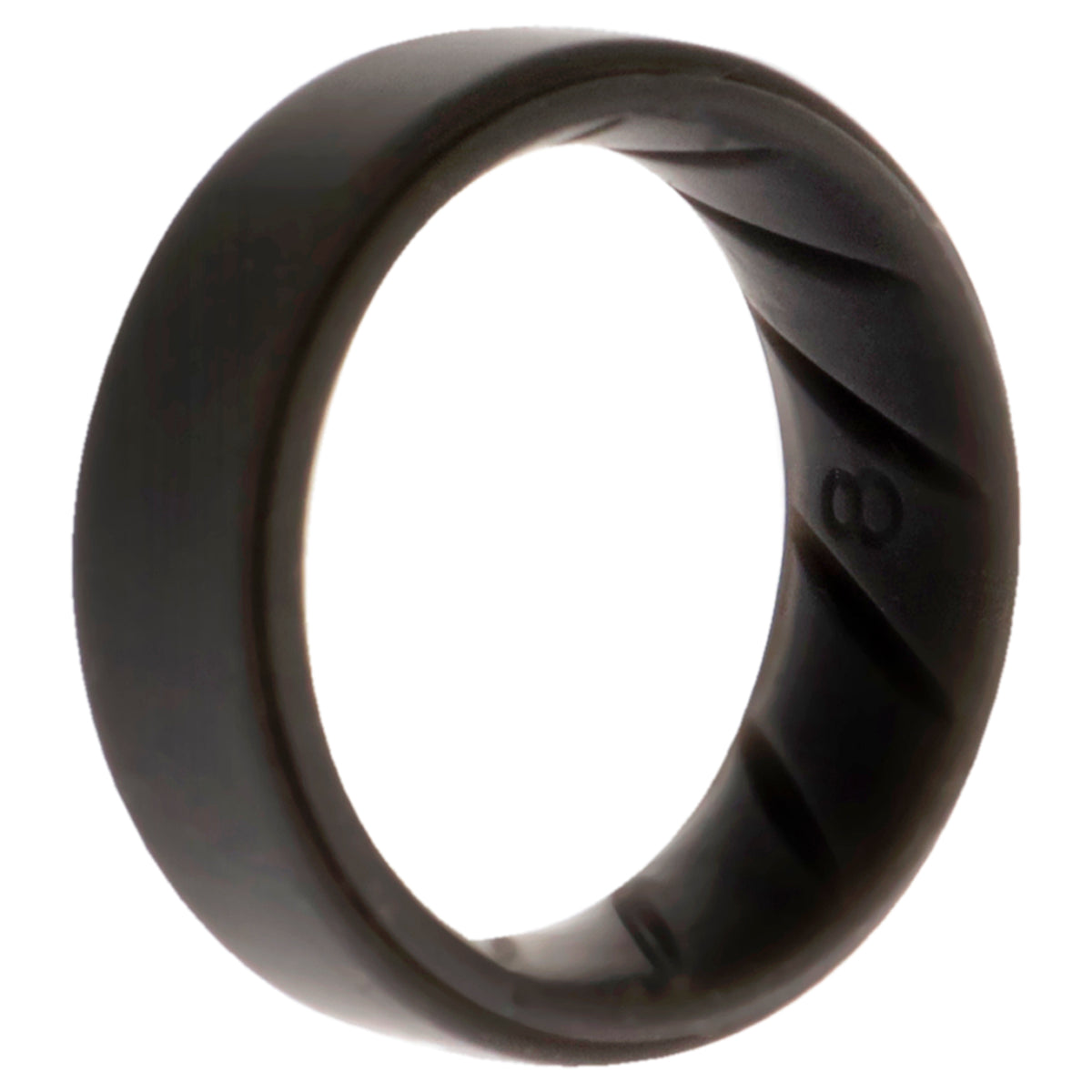 Silicone Wedding BR 8mm Edge Ring  BasicGrey by ROQ for Men  8 mm Ring