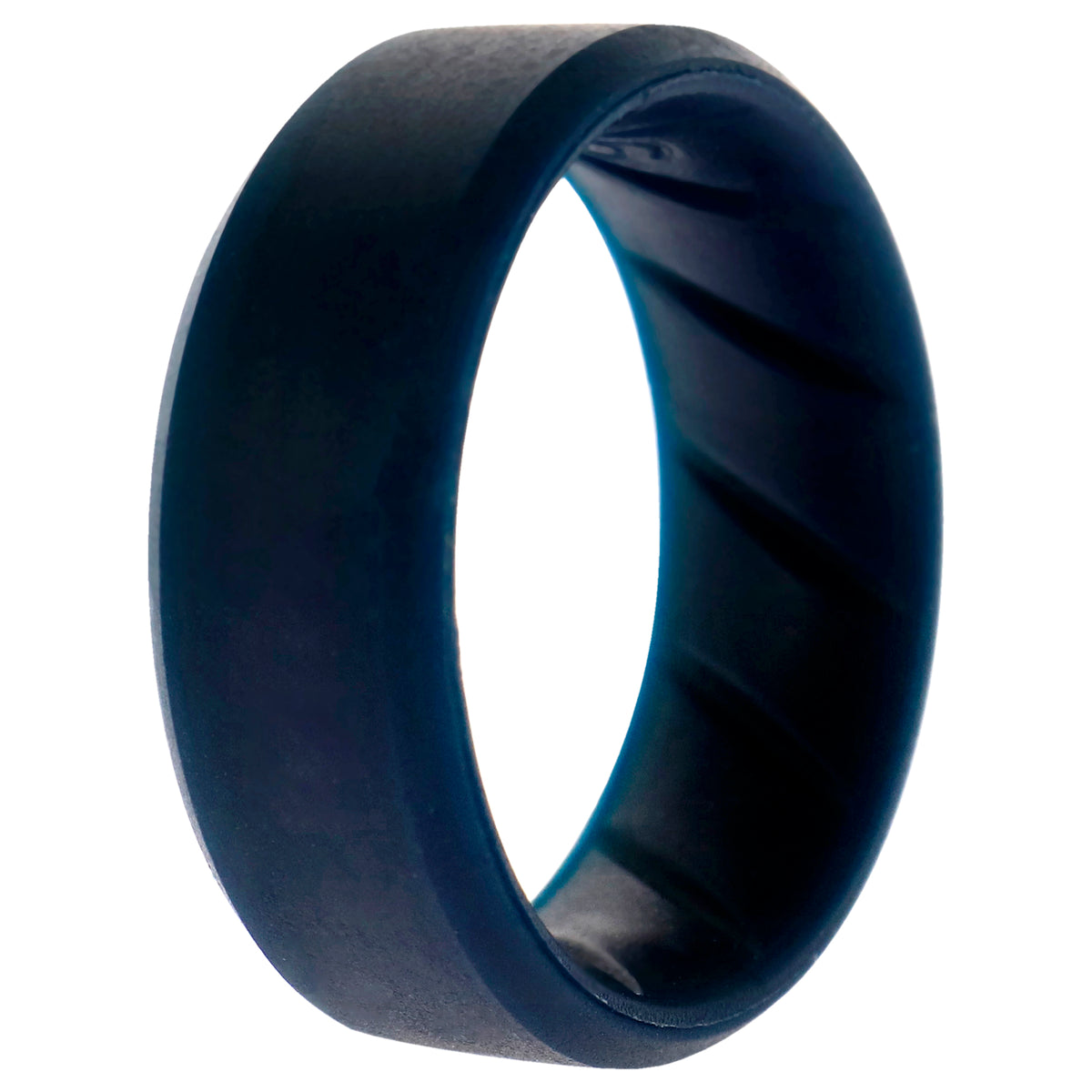 Silicone Wedding BR 8mm Edge Ring  BasicBlue by ROQ for Men  9 mm Ring