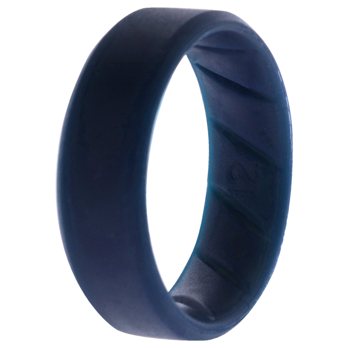 Silicone Wedding BR 8mm Edge Ring  BasicBlue by ROQ for Men  12 mm Ring