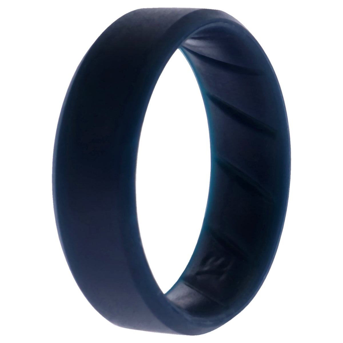 Silicone Wedding BR 8mm Edge Ring  BasicBlue by ROQ for Men  13 mm Ring