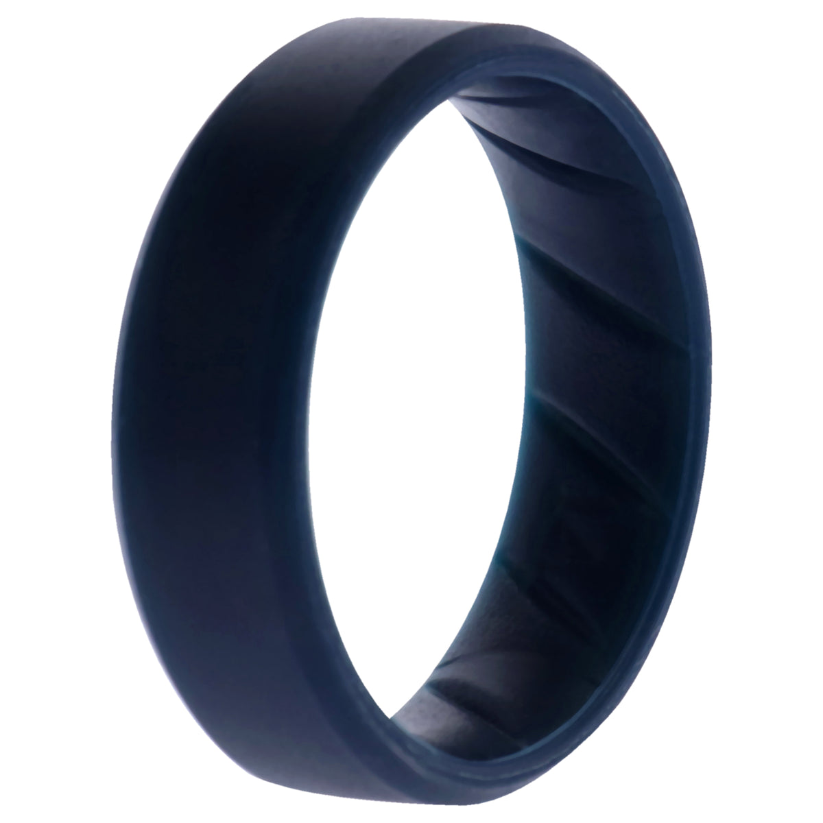 Silicone Wedding BR 8mm Edge Ring  BasicBlue by ROQ for Men  14 mm Ring