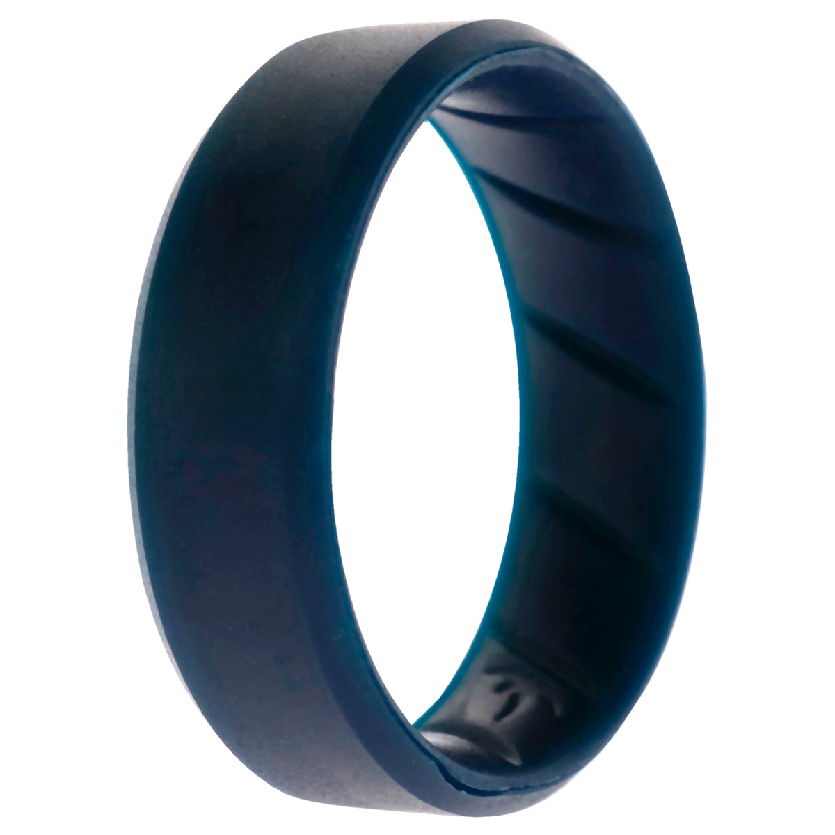 Silicone Wedding BR 8mm Edge Ring  BasicBlue by ROQ for Men  15 mm Ring