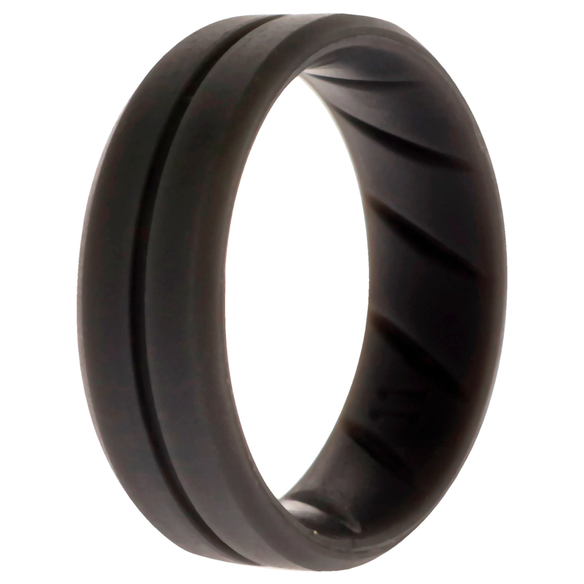 Silicone Wedding BR Middle Line Ring  BasicGrey by ROQ for Men  11 mm Ring