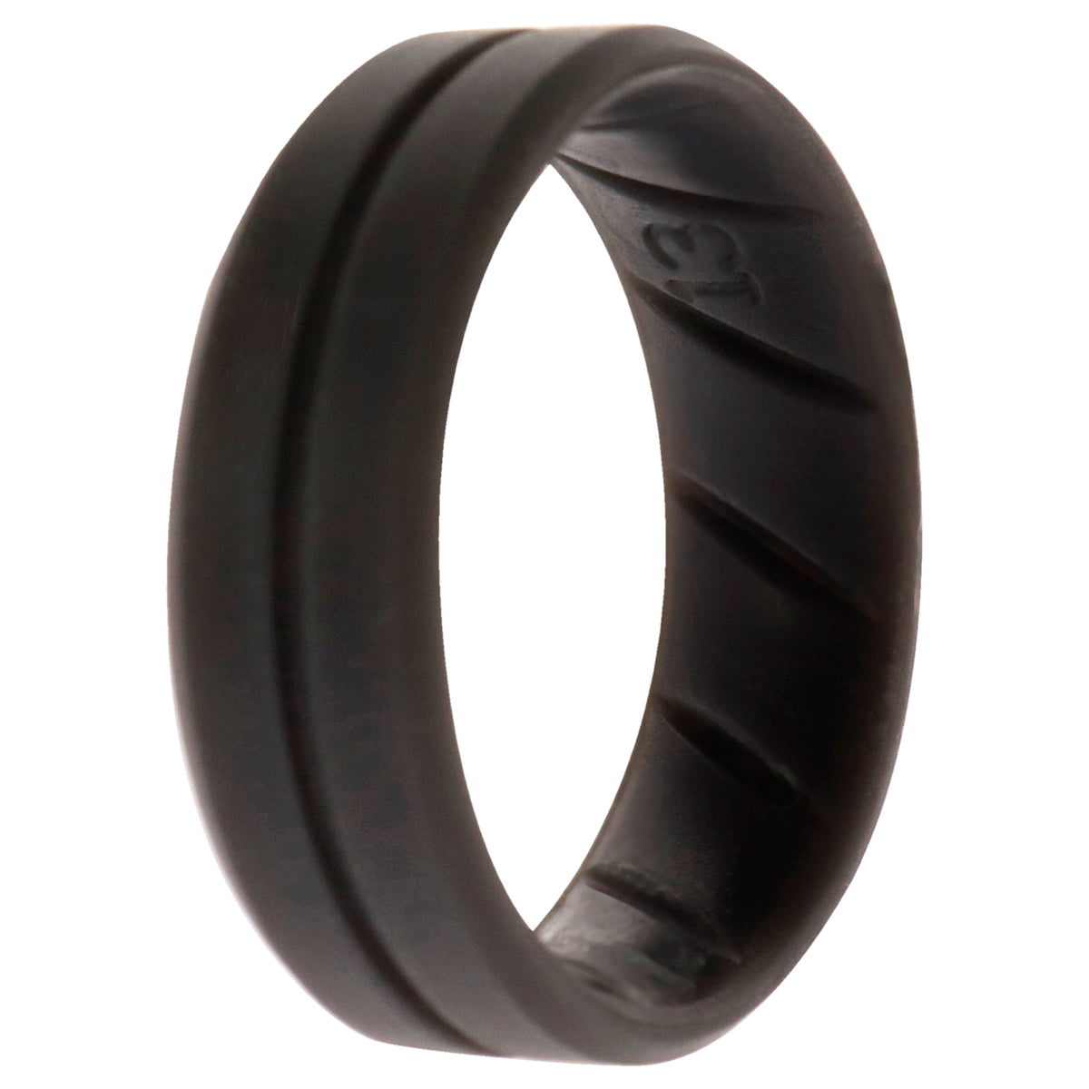 Silicone Wedding BR Middle Line Ring  BasicGrey by ROQ for Men  13 mm Ring