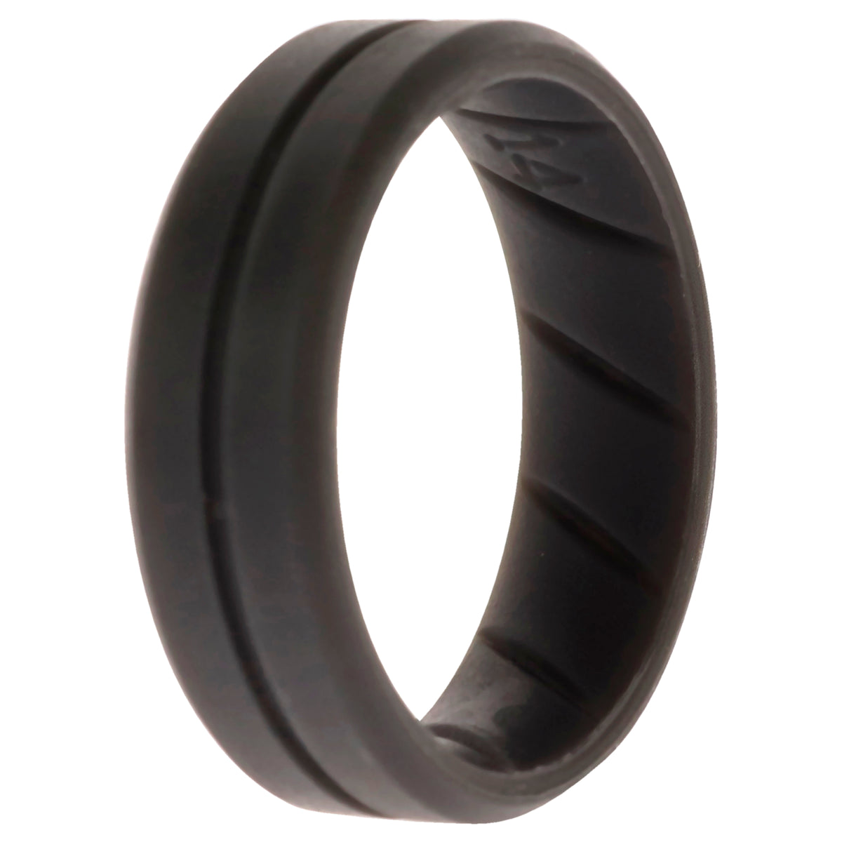 Silicone Wedding BR Middle Line Ring  BasicGrey by ROQ for Men  14 mm Ring