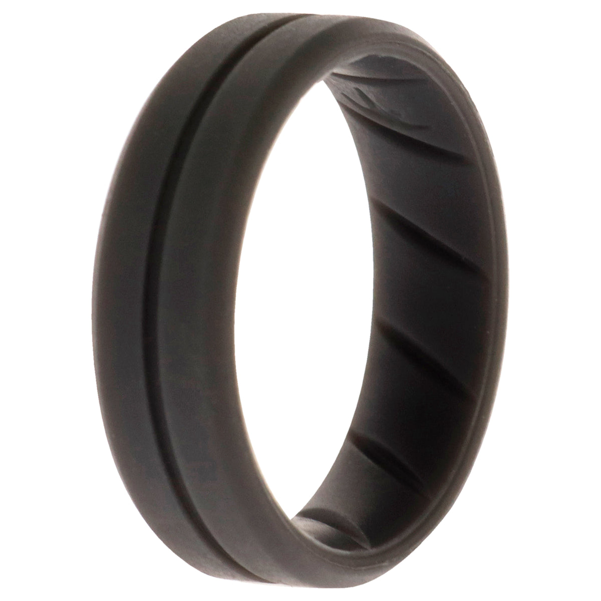 Silicone Wedding BR Middle Line Ring  BasicGrey by ROQ for Men  16 mm Ring