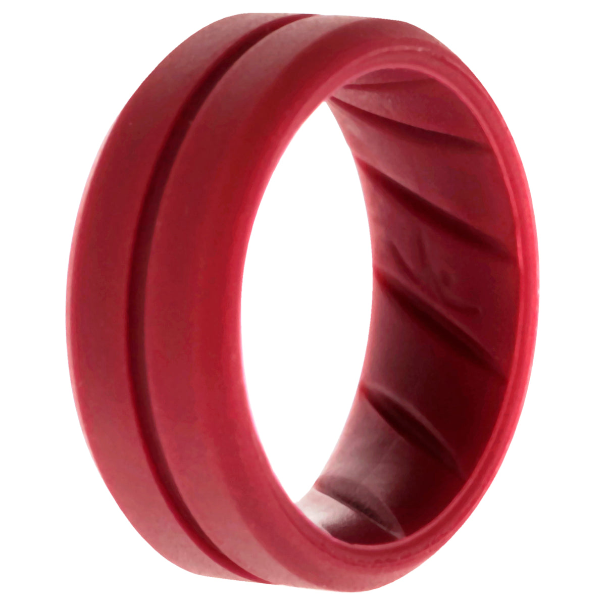 Silicone Wedding BR Middle Line Ring  BasicBordo by ROQ for Men  7 mm Ring