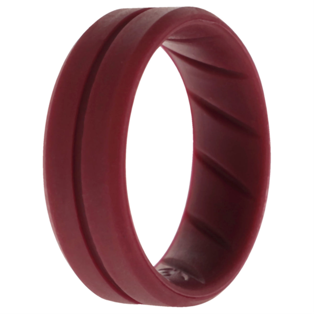 Silicone Wedding BR Middle Line Ring  BasicBordo by ROQ for Men  10 mm Ring