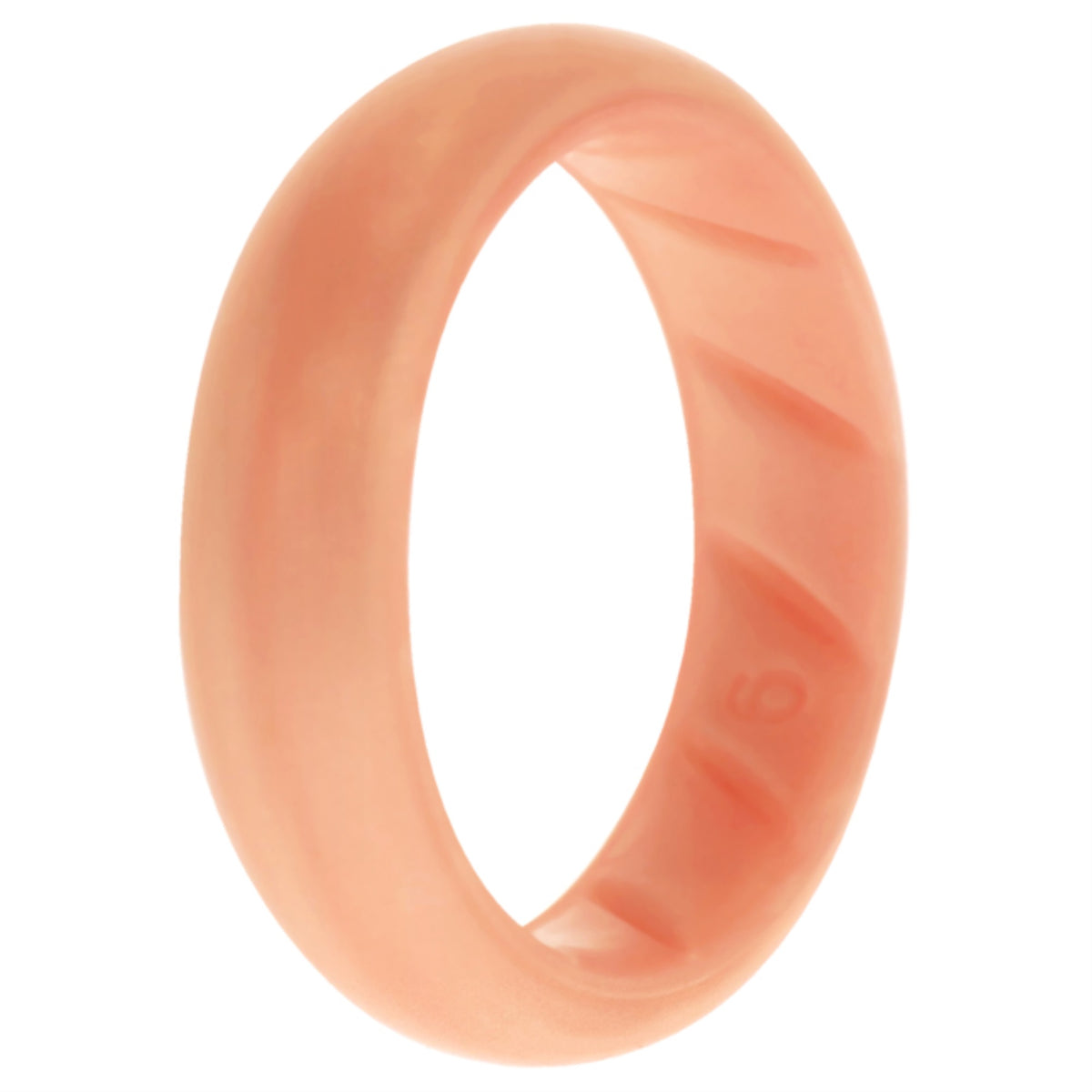 Silicone Wedding BR Solid Ring  BasicRoseGold by ROQ for Women  6 mm Ring