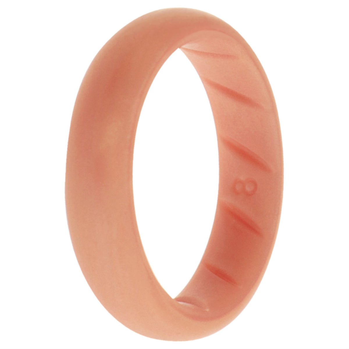 Silicone Wedding BR Solid Ring  BasicRoseGold by ROQ for Women  8 mm Ring