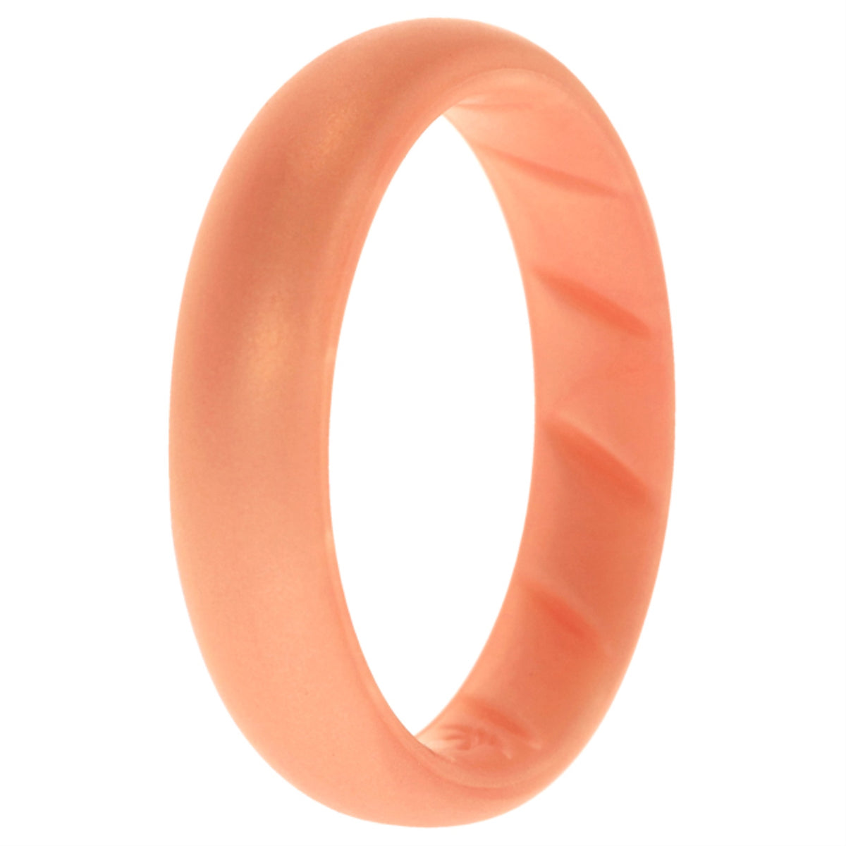 Silicone Wedding BR Solid Ring  BasicRoseGold by ROQ for Women  10 mm Ring