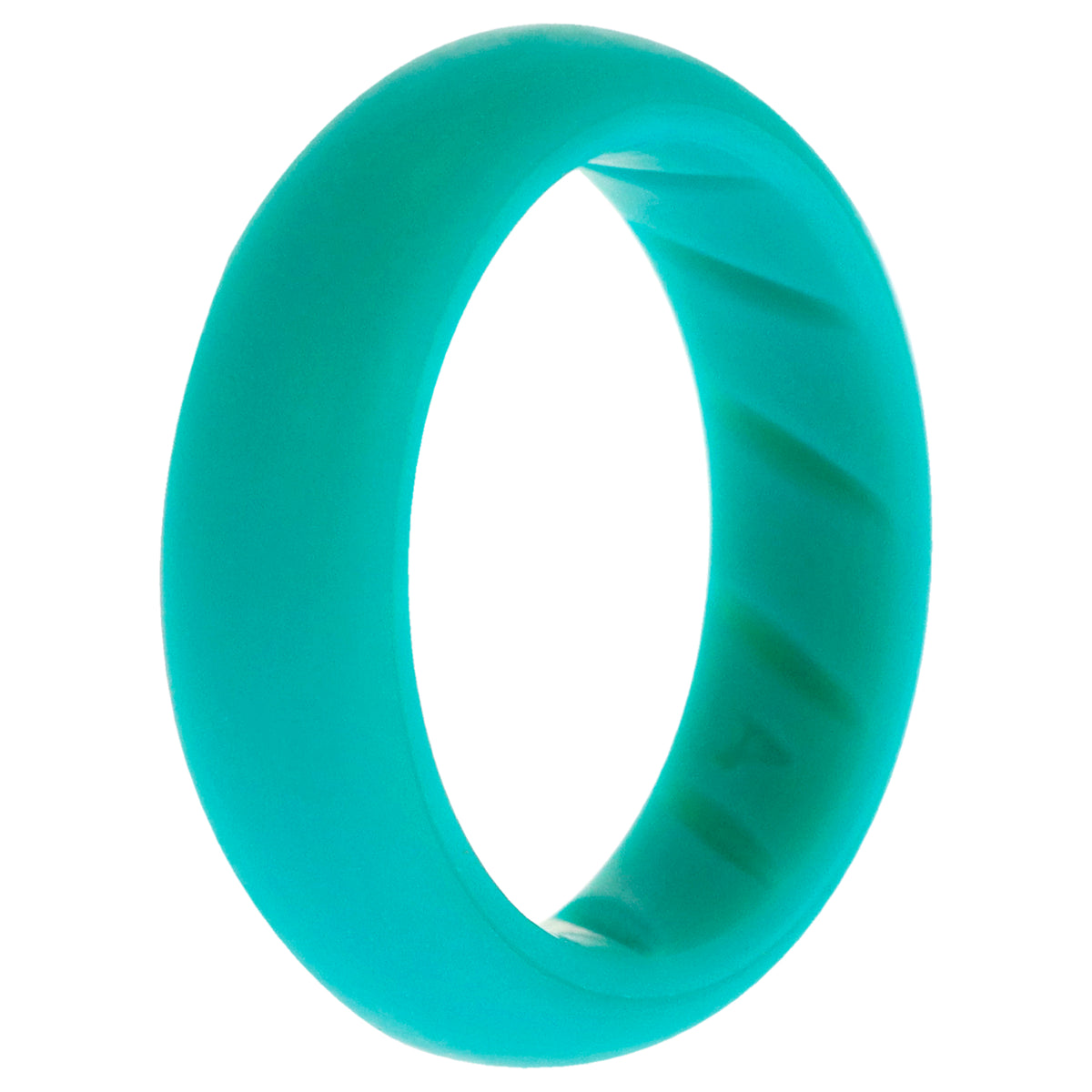 Silicone Wedding BR Solid Ring  BasicTurquoise by ROQ for Women  4 mm Ring