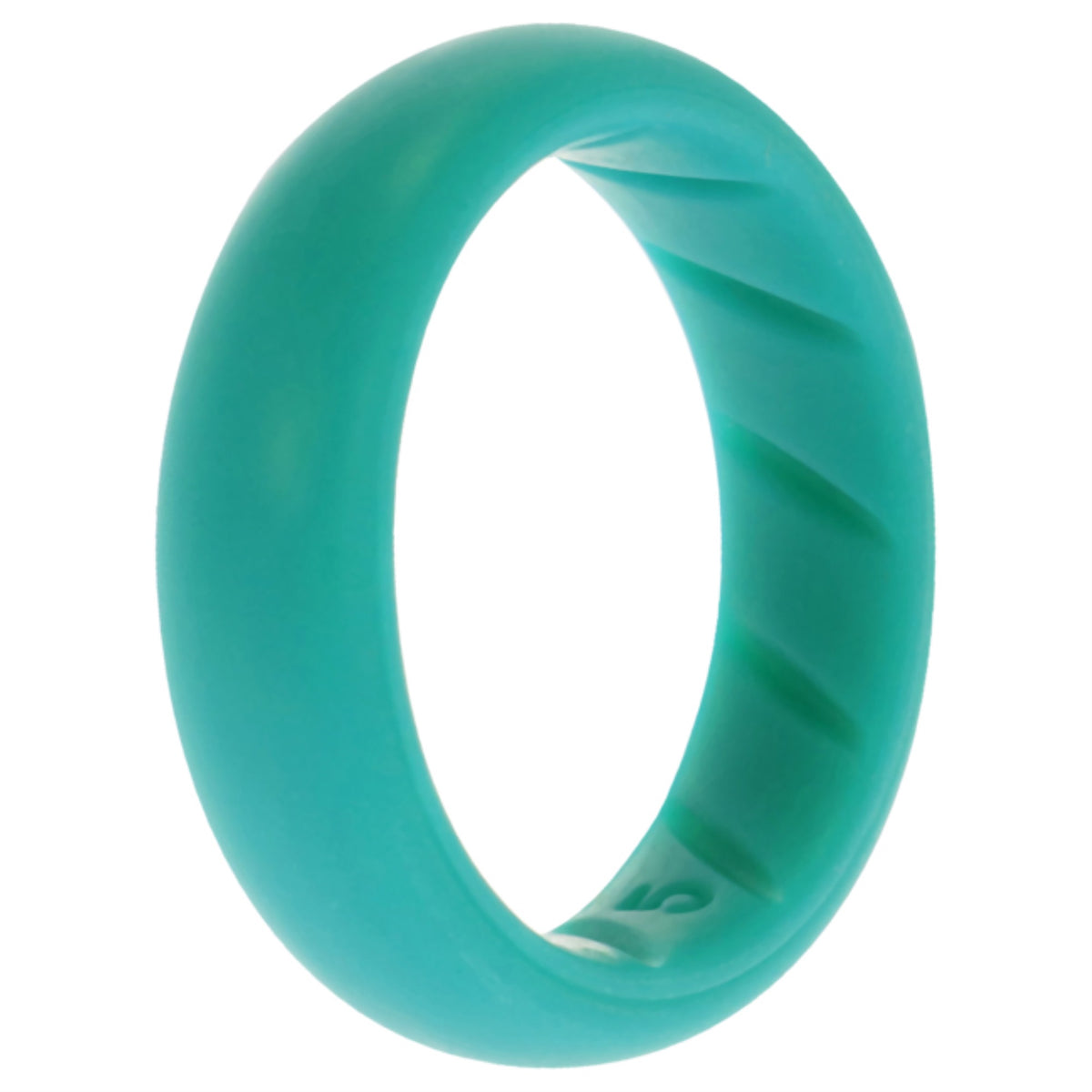 Silicone Wedding BR Solid Ring  BasicTurquoise by ROQ for Women  5 mm Ring