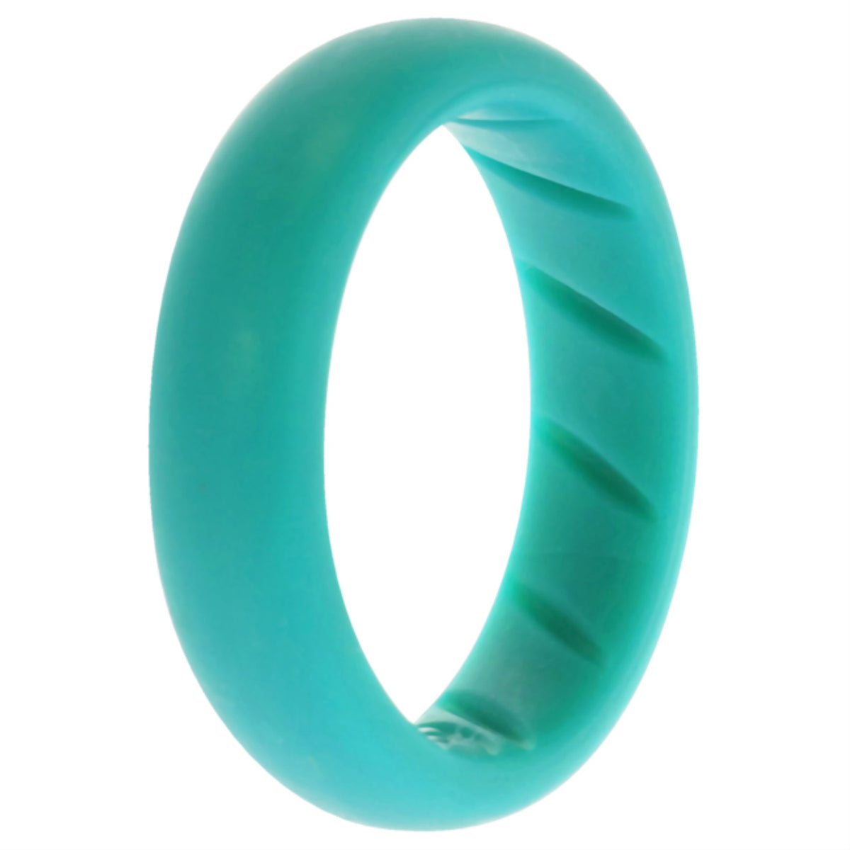 Silicone Wedding BR Solid Ring  BasicTurquoise by ROQ for Women  6 mm Ring