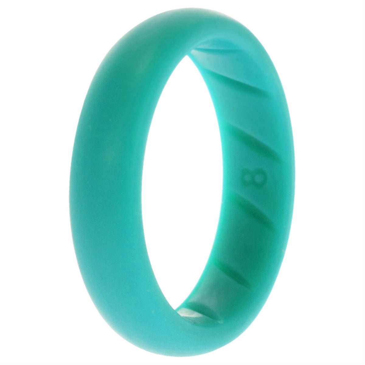 Silicone Wedding BR Solid Ring  BasicTurquoise by ROQ for Women  8 mm Ring