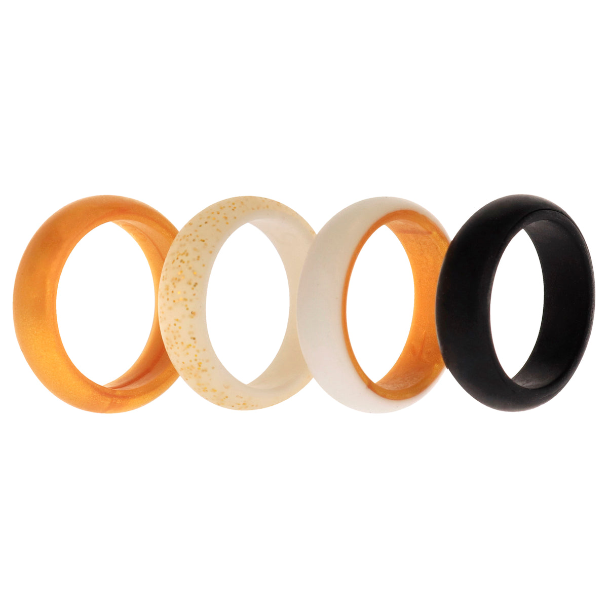 Silicone Wedding 2Layer Ring Set  Gold by ROQ for Women  4 x 5 mm Ring