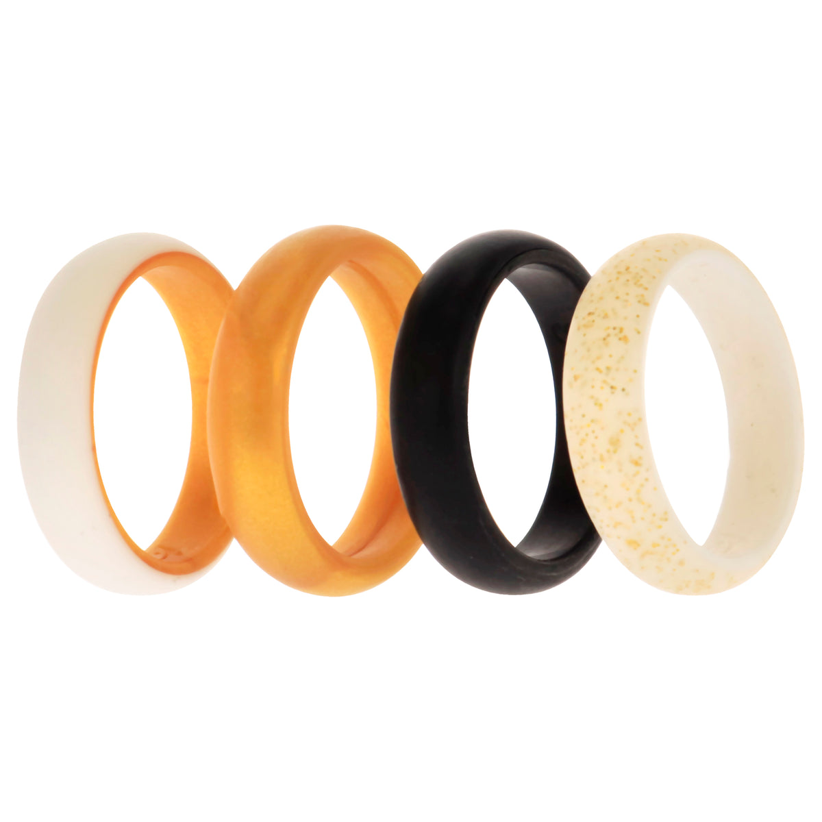 Silicone Wedding 2Layer Ring Set  Gold by ROQ for Women  4 x 9 mm Ring