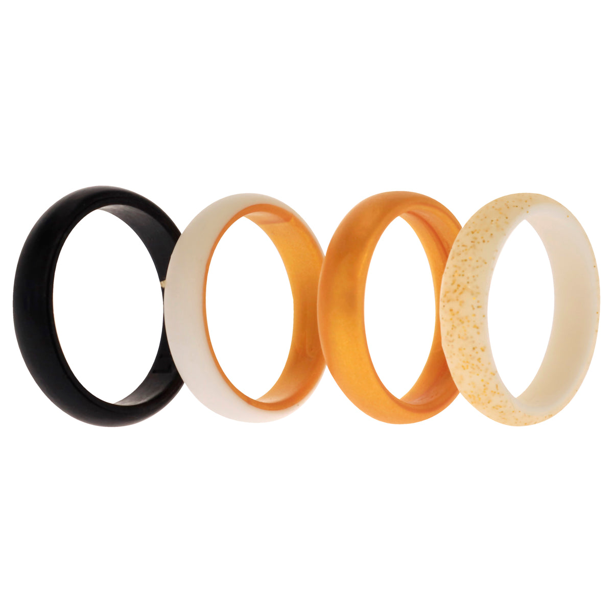 Silicone Wedding 2Layer Ring Set  Gold by ROQ for Women  4 x 11 mm Ring