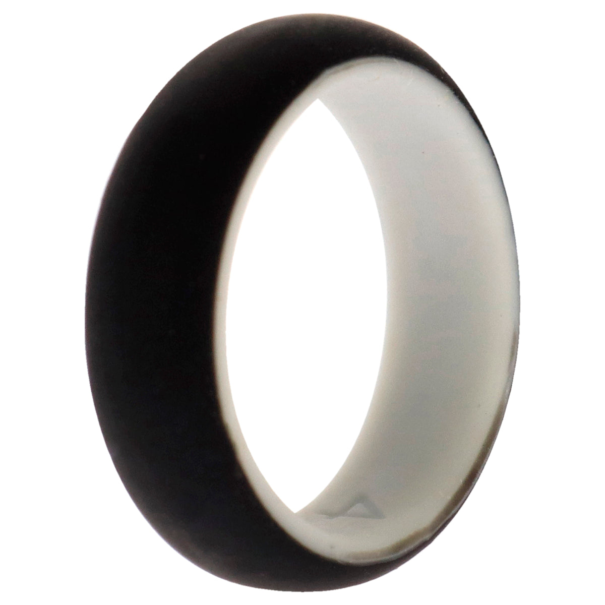 Silicone Wedding 2Layer Ring  WhiteBlack by ROQ for Women  4 mm Ring