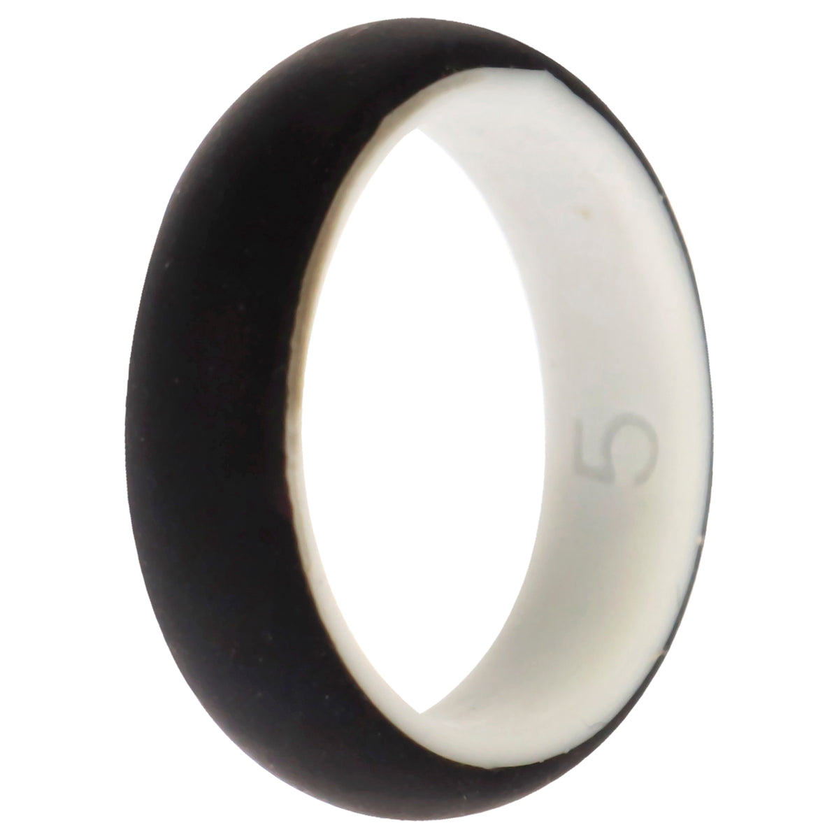 Silicone Wedding 2Layer Ring  WhiteBlack by ROQ for Women  5 mm Ring