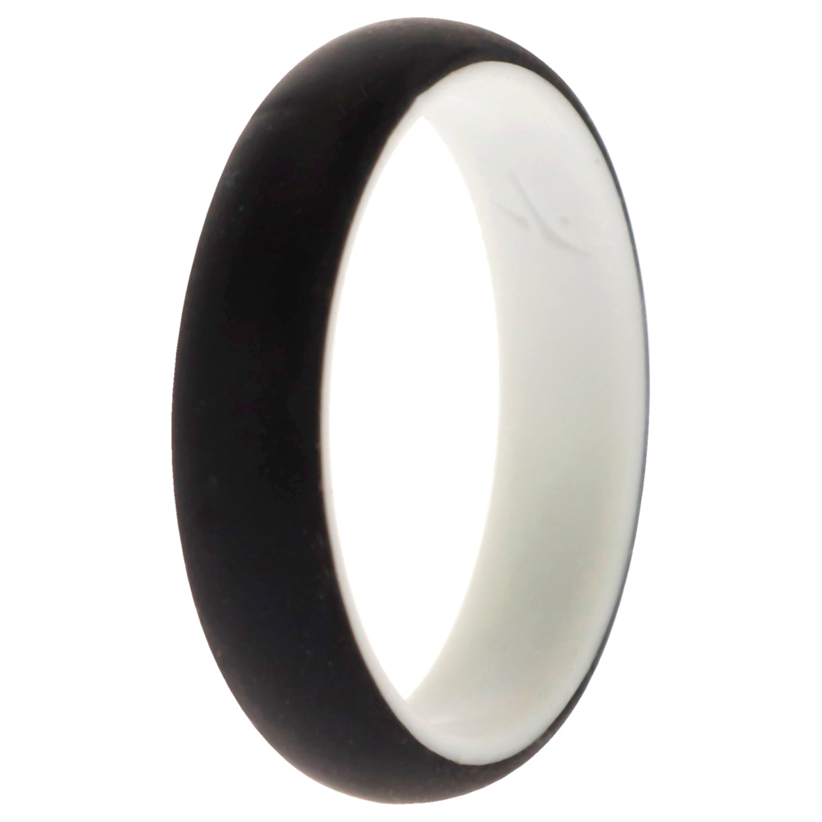 Silicone Wedding 2Layer Ring  WhiteBlack by ROQ for Women  10 mm Ring