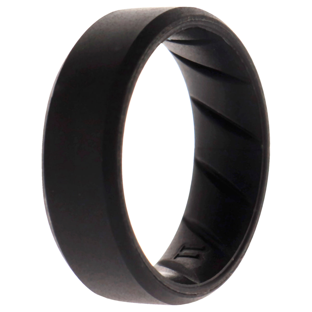 Silicone Wedding BR 8mm Edge Ring  BasicBlack by ROQ for Men  11 mm Ring