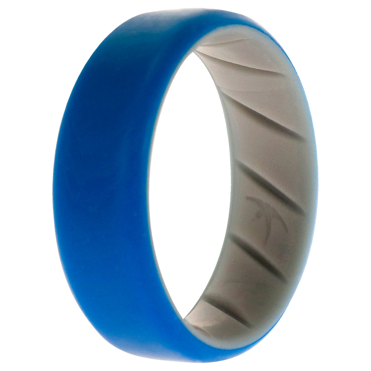 Silicone Wedding BR 8mm Edge Ring  GreyBlue by ROQ for Men  11 mm Ring