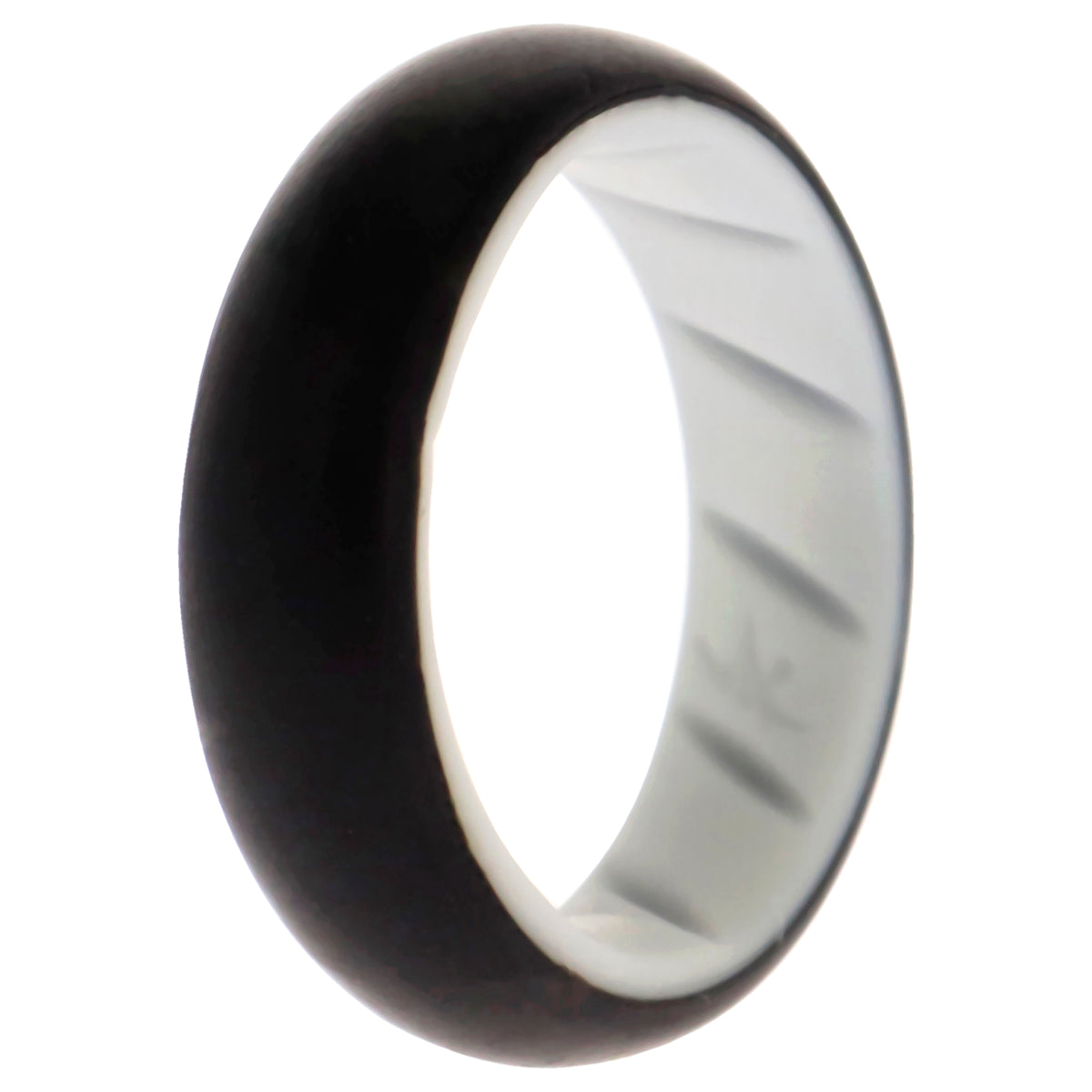 Silicone Wedding BR Solid Ring  WhiteBlack by ROQ for Women  5 mm Ring