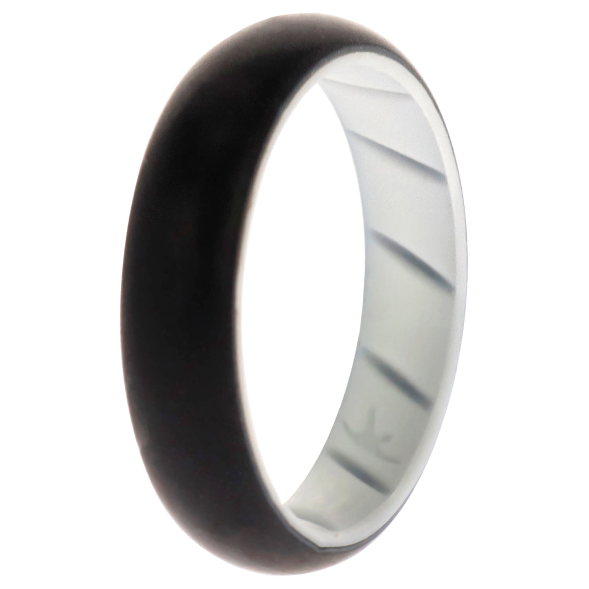 Silicone Wedding BR Solid Ring  WhiteBlack by ROQ for Women  9 mm Ring