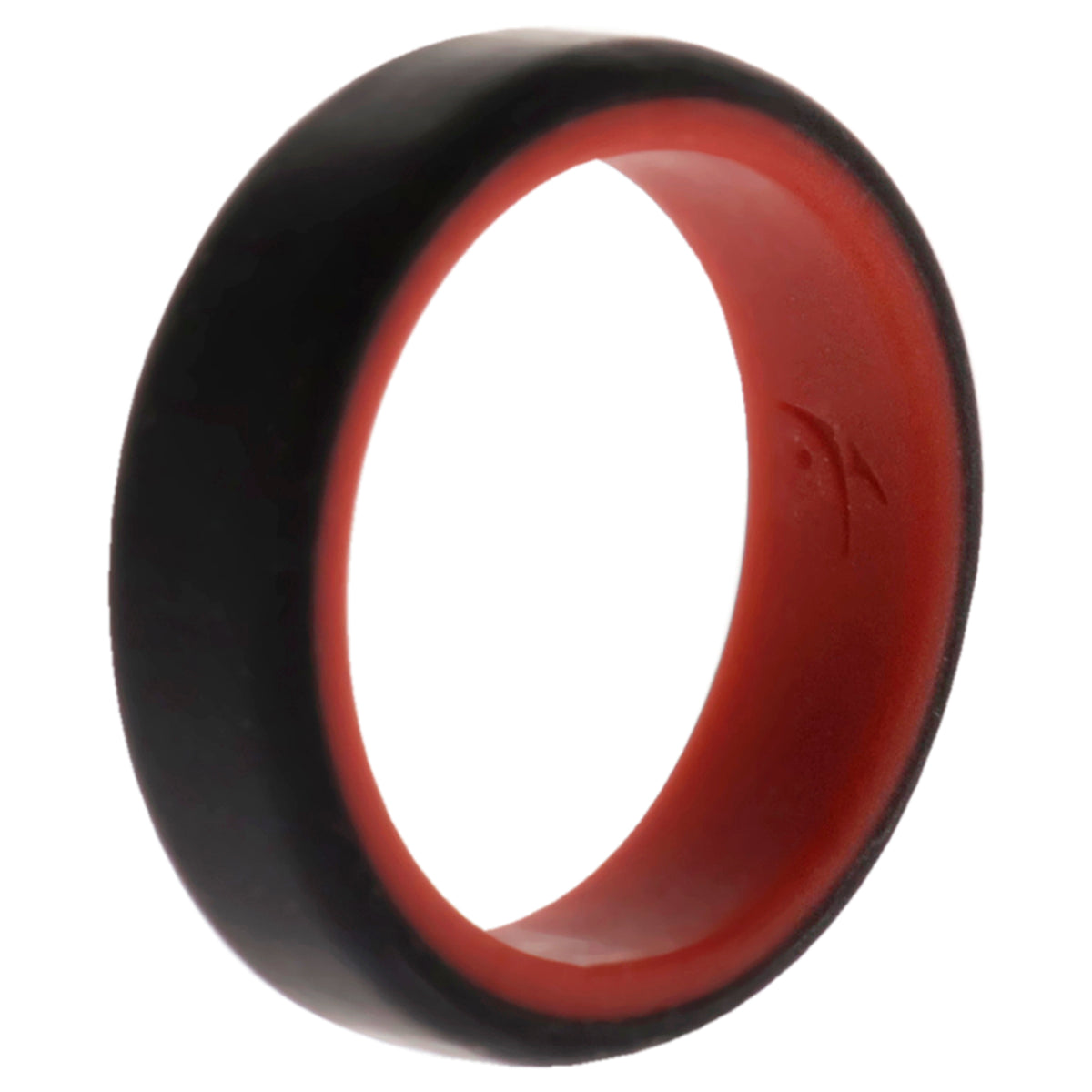 Silicone Wedding 6mm Brush 2Layer Ring  RedBlack by ROQ for Men  8 mm Ring