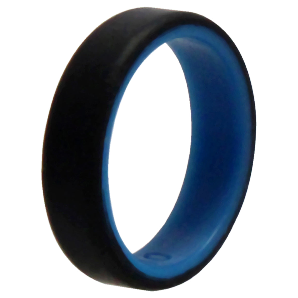 Silicone Wedding 6mm Brush 2Layer Ring  BlueBlack by ROQ for Men  10 mm Ring